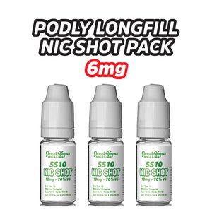 PODLY Longfill Nic Shot Packs