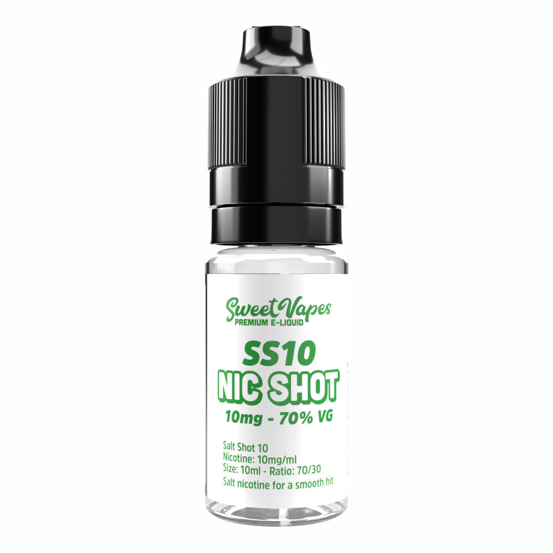 '-SS10 Salt Nic Shot 10mg (Half Strength)